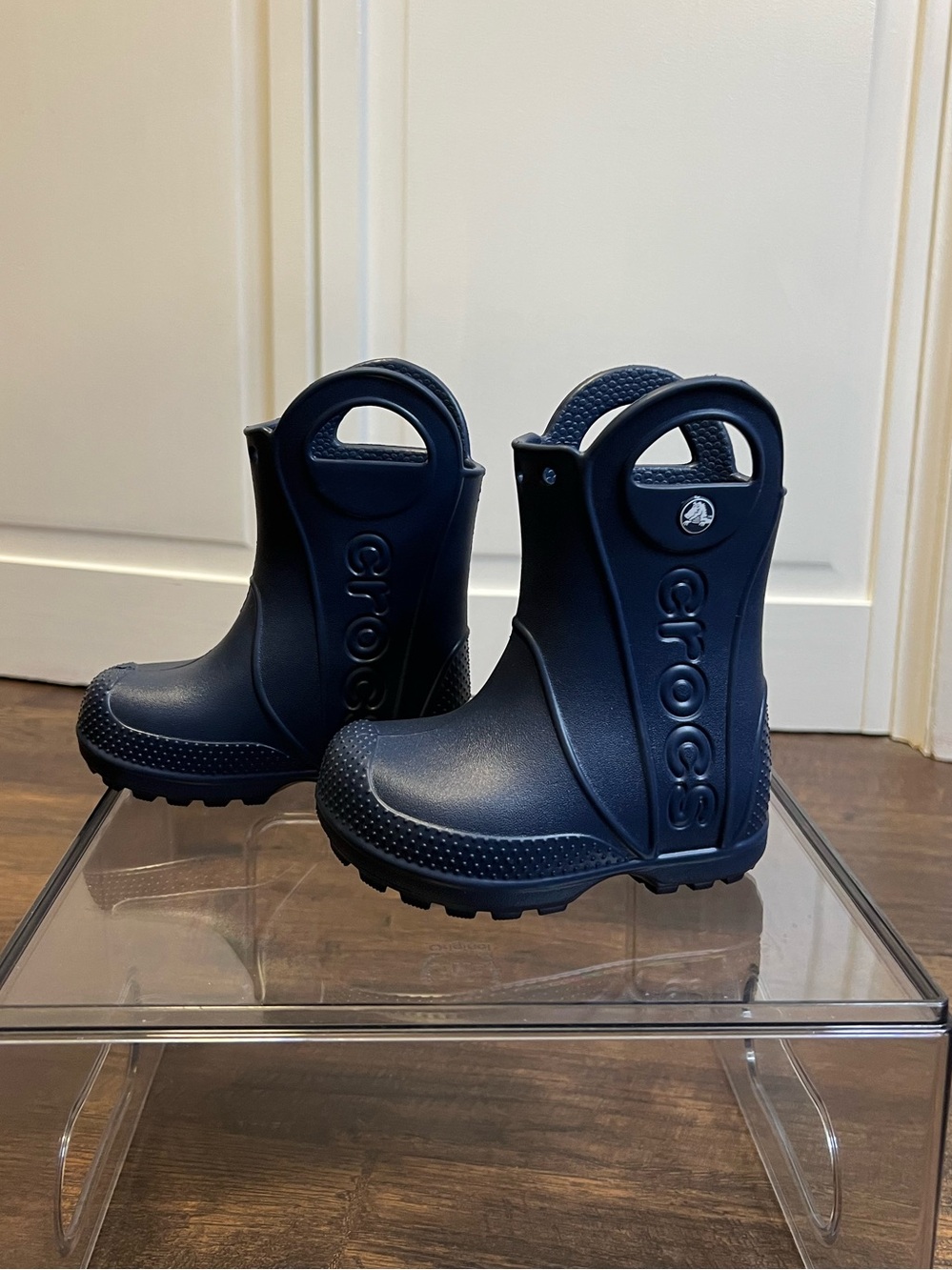 CROCS Toddler Handle It Rain Boots Size C5 Color Blue
